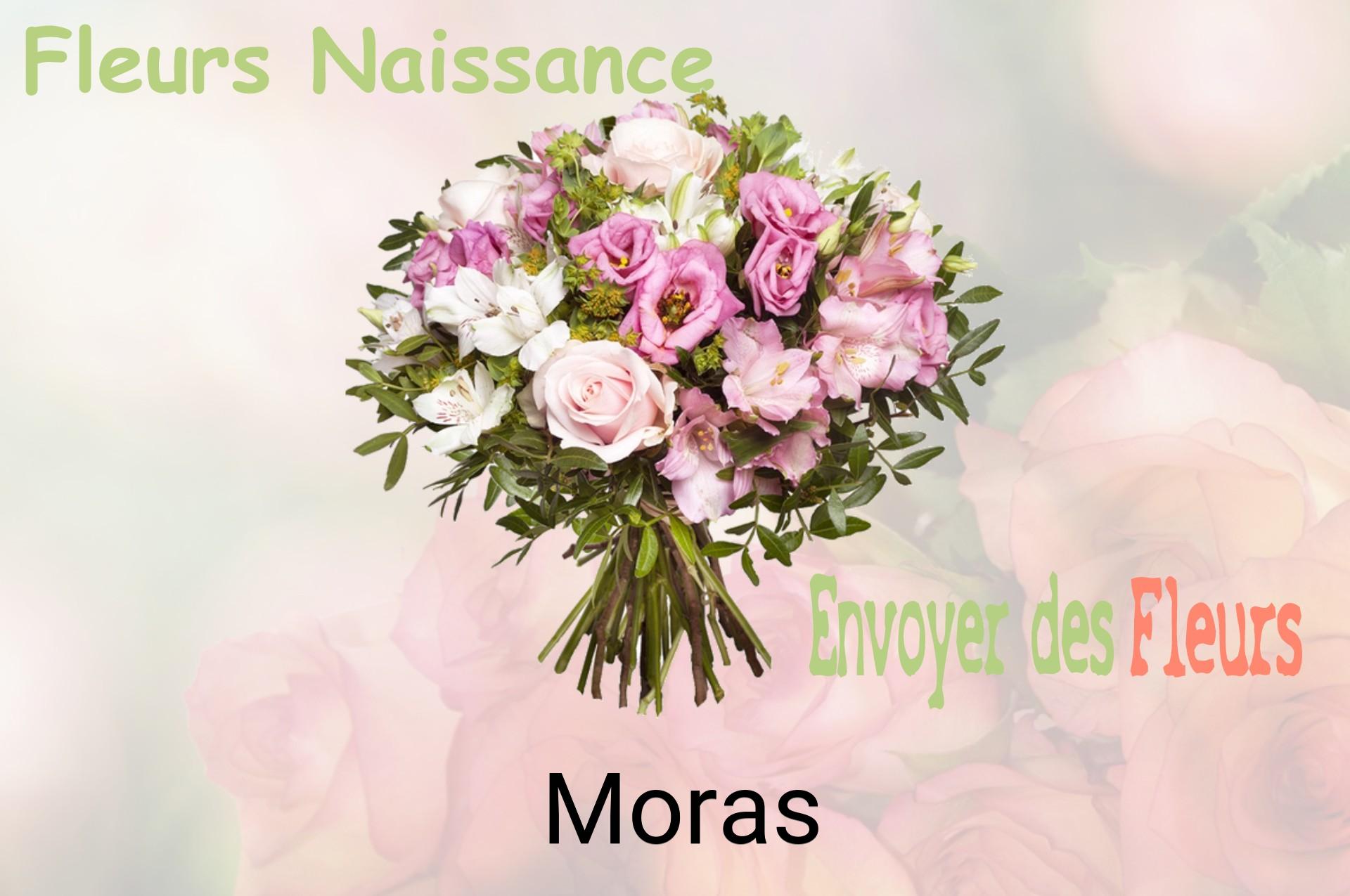 Bouquet de fleurs de naissance livré à Moras