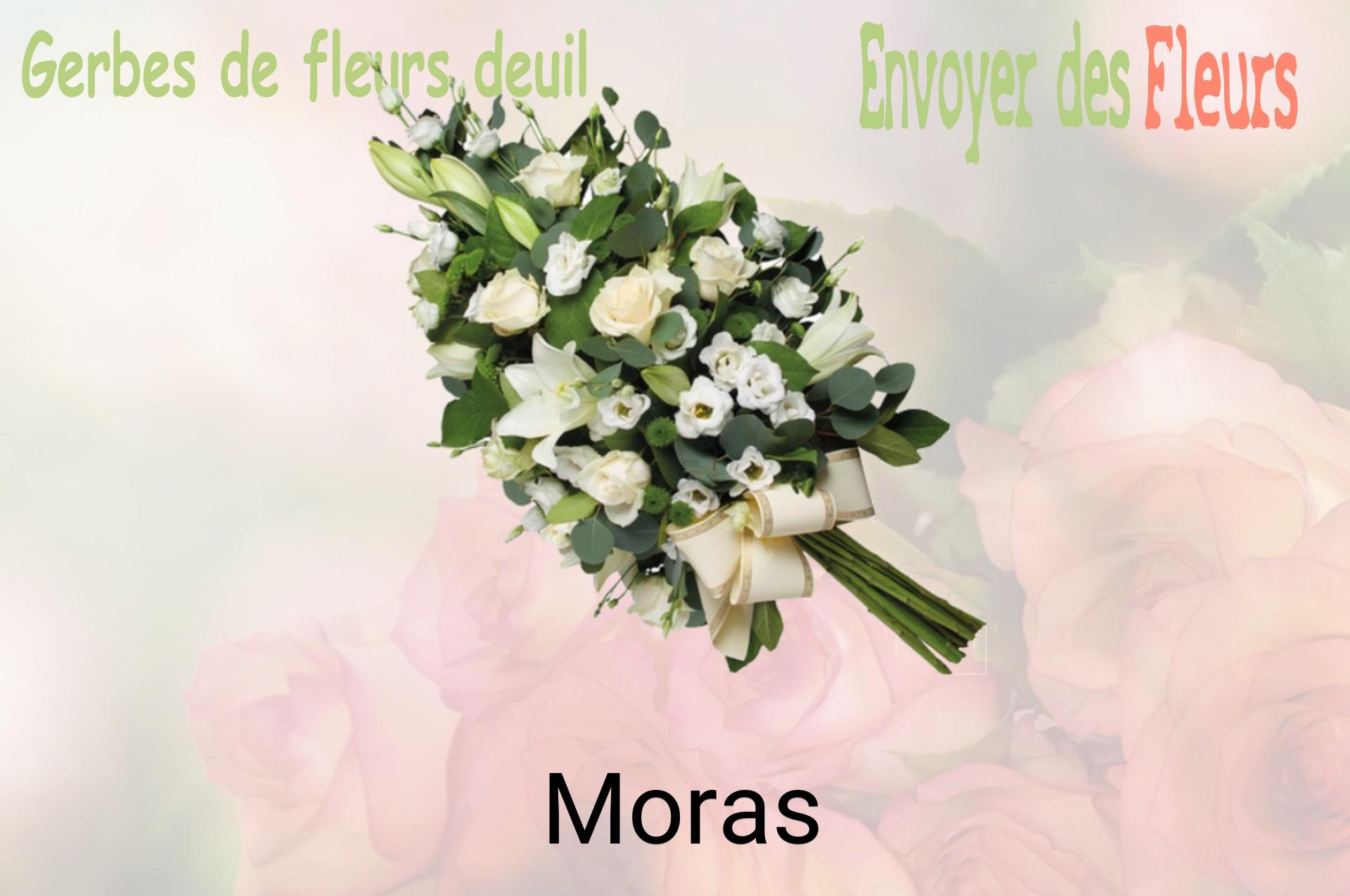 Gerbe de fleurs de deuil livrée à Moras